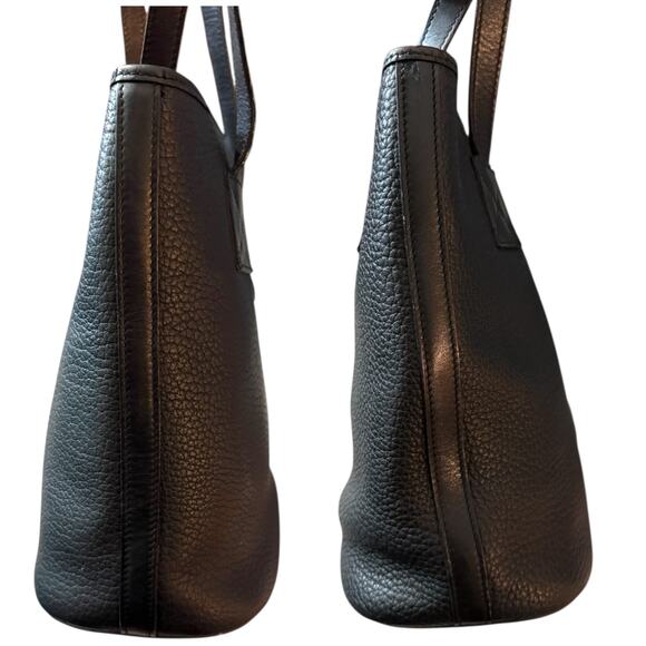 Dooney & Bourke Vintage Black All Weather Leather Bucket Bag Purse - Picture 3 of 10